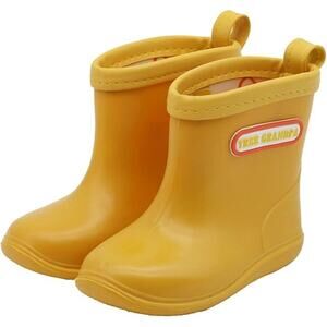 Tree Grandpa Toddler Boys Size 7 Yellow Rain Boots Pull On Waterproof Shoes